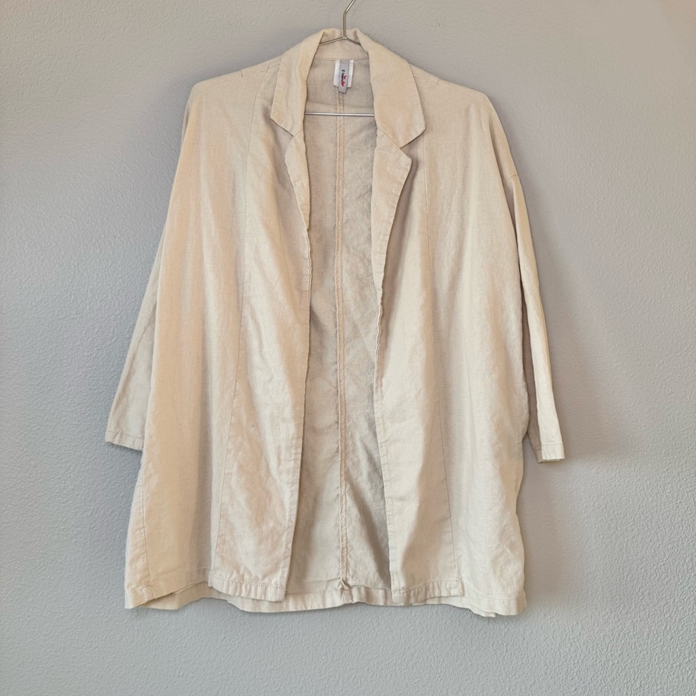 Vintage 2 Hearts Linen Blazer Cardigan